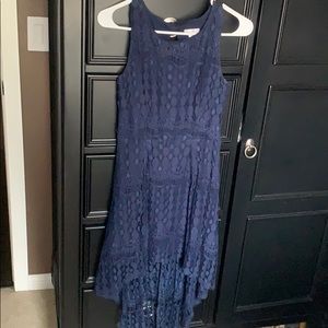 Hi-low Blue Lace Dress